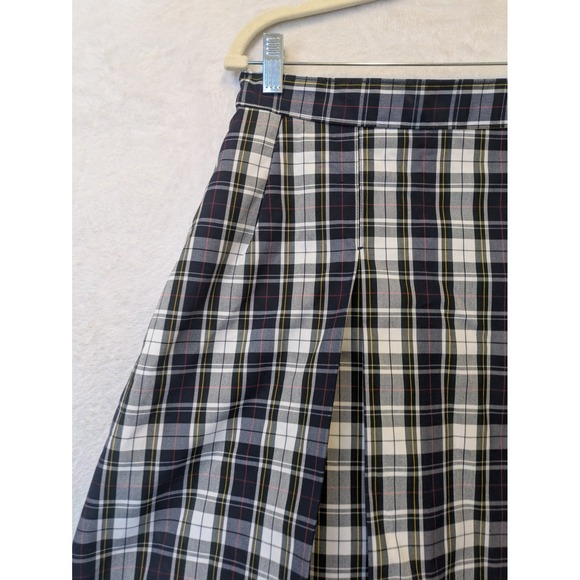 Dennis Jr Size 13 Plaid Pleated School Uniform Skirt Junior Girls Navy White - Picture 2 of 7